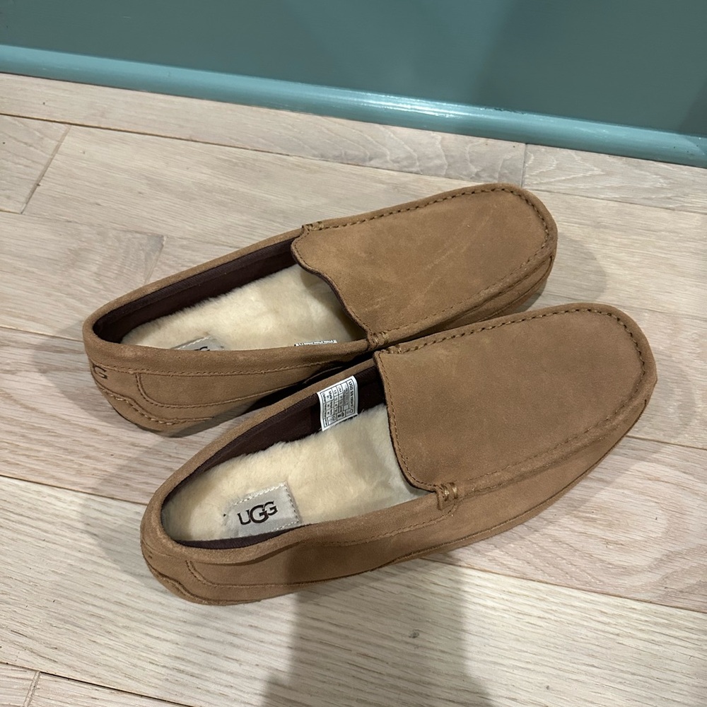 UGG Men's Brown Suede Slip-Ons
